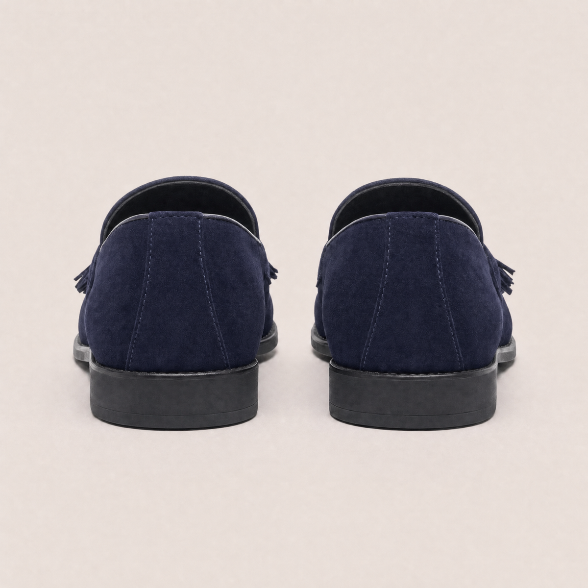 Mocasin azul con borlas de vestir