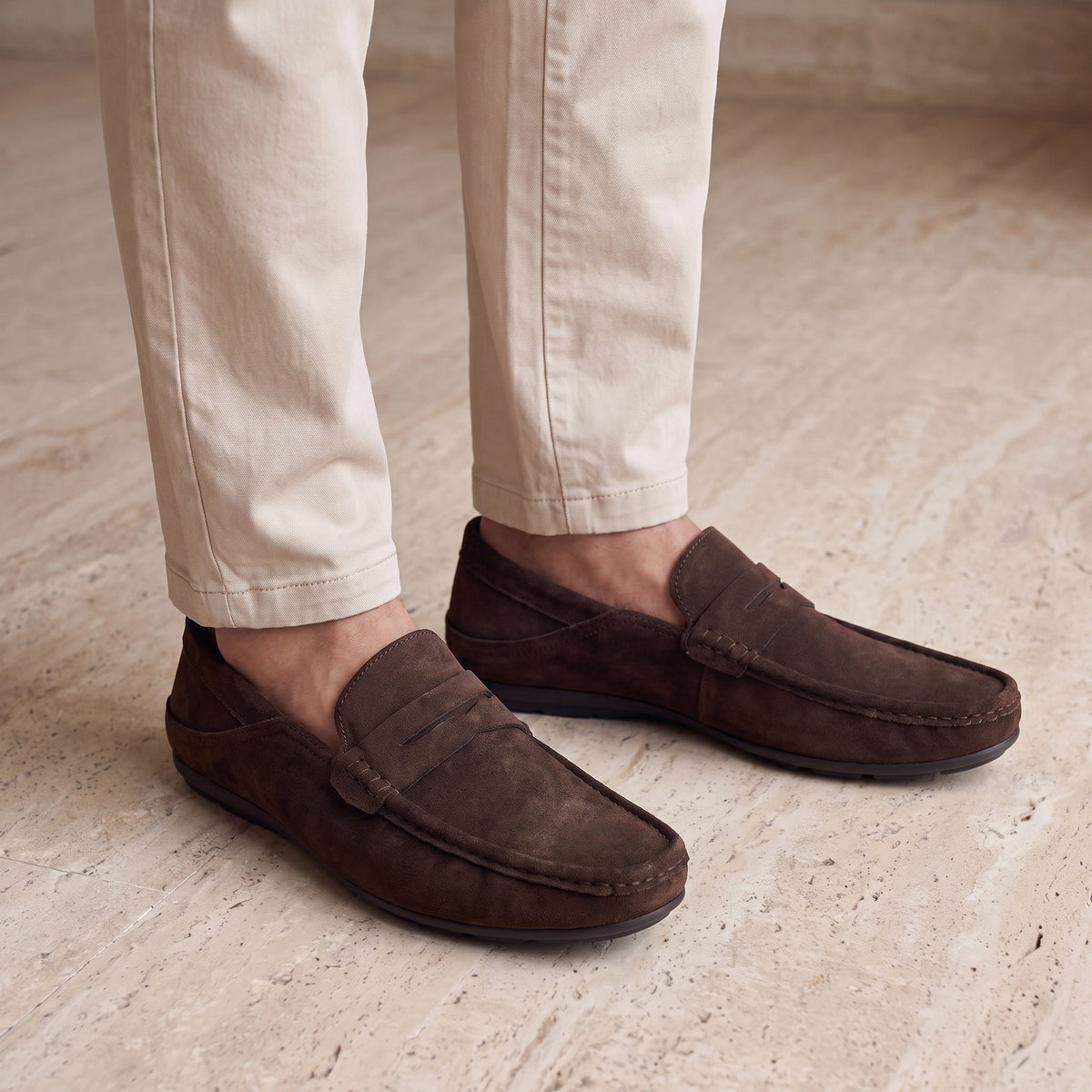 Mocasín de vestir marrón clásico