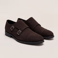 Zapato con hebillas monk marrón de vestir