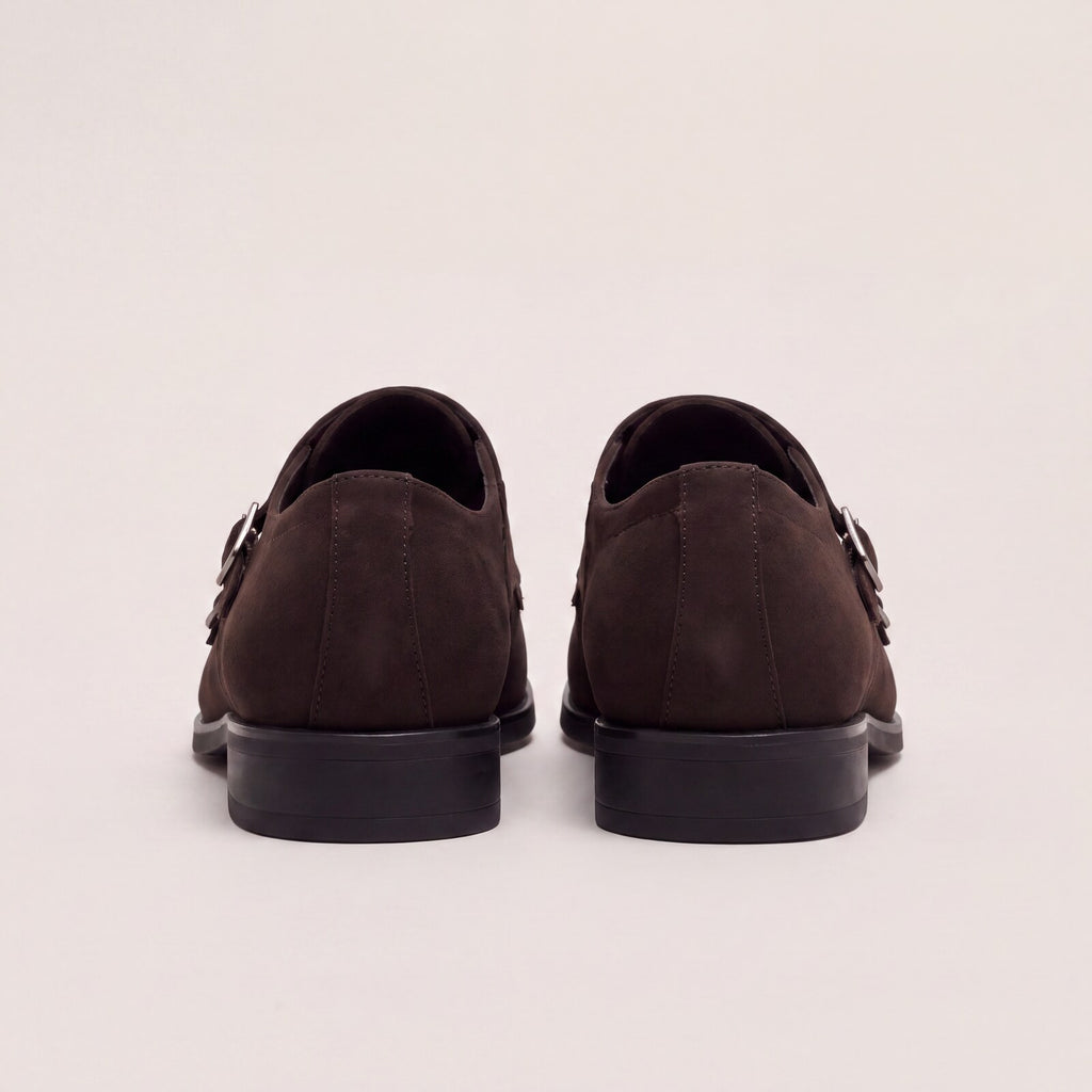 Zapato con hebillas monk marrón de vestir