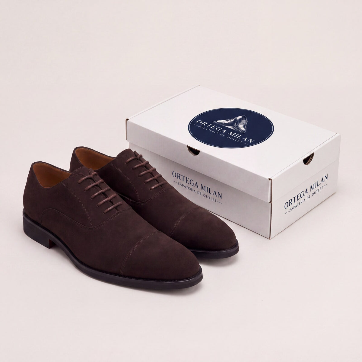 Zapato con cordones oxford marrón de vestir